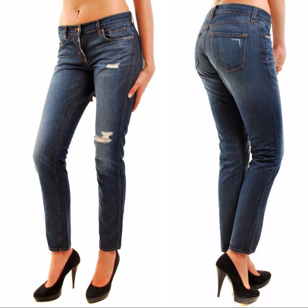 J Brand Aidan Straight Jeans Women’s Size 30 Distressed Faded Mid Rise Denim